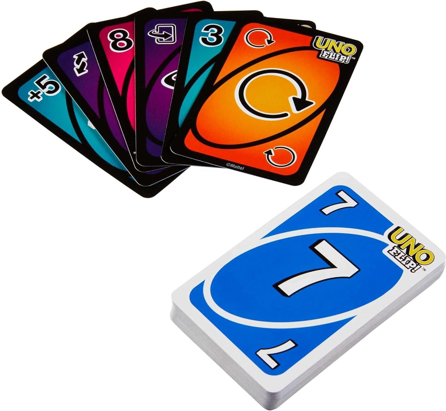 UNO FLIP! Card Game with Color Blind Accessible Deck for Kids, Adults & Family Night, 2 to 10 Players