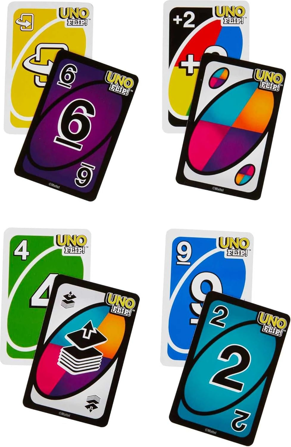 UNO FLIP! Card Game with Color Blind Accessible Deck for Kids, Adults & Family Night, 2 to 10 Players